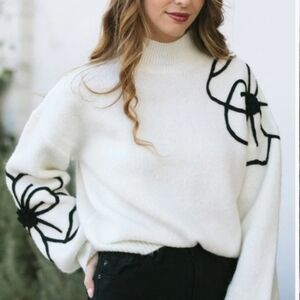 Morning Lavender Cassia Flora Embroidered Sweater By Gilli